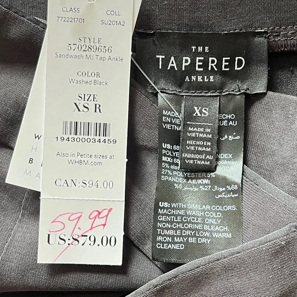 NEW WHBM High-Rise Tapered Ankle Pants - Picture 7 of 7